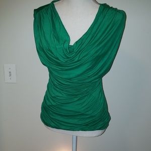 P luca Green drape blouse